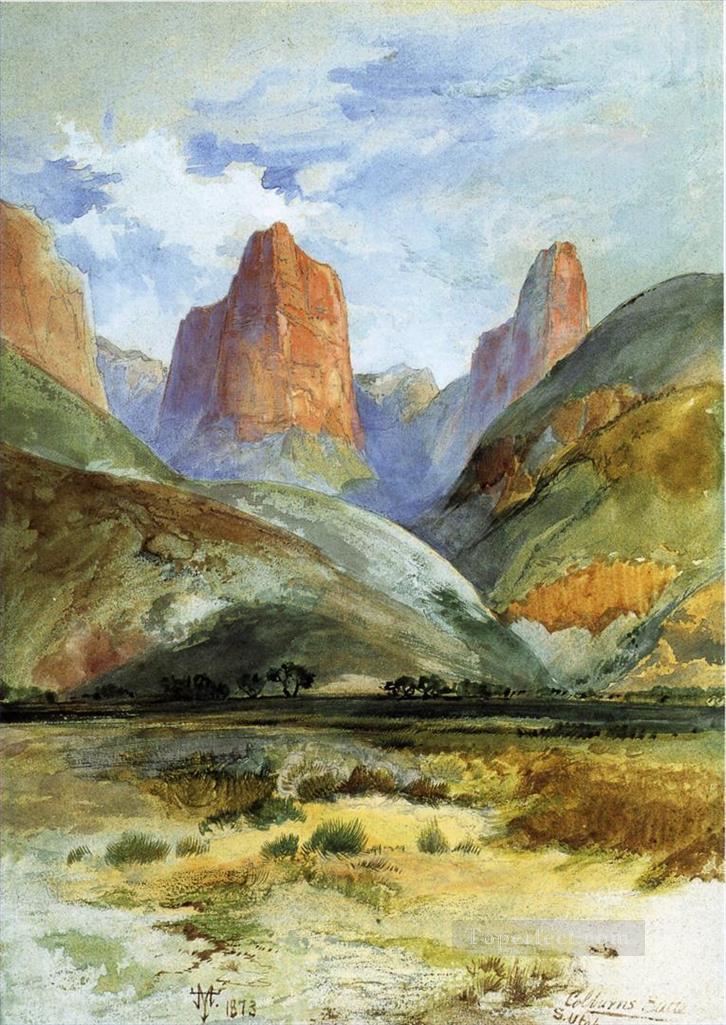 Colburns Butte South Utah Rocky Mountains School Thomas Moran watercolour Oil Paintings